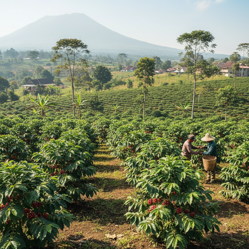 kebun kopi di Indonesia